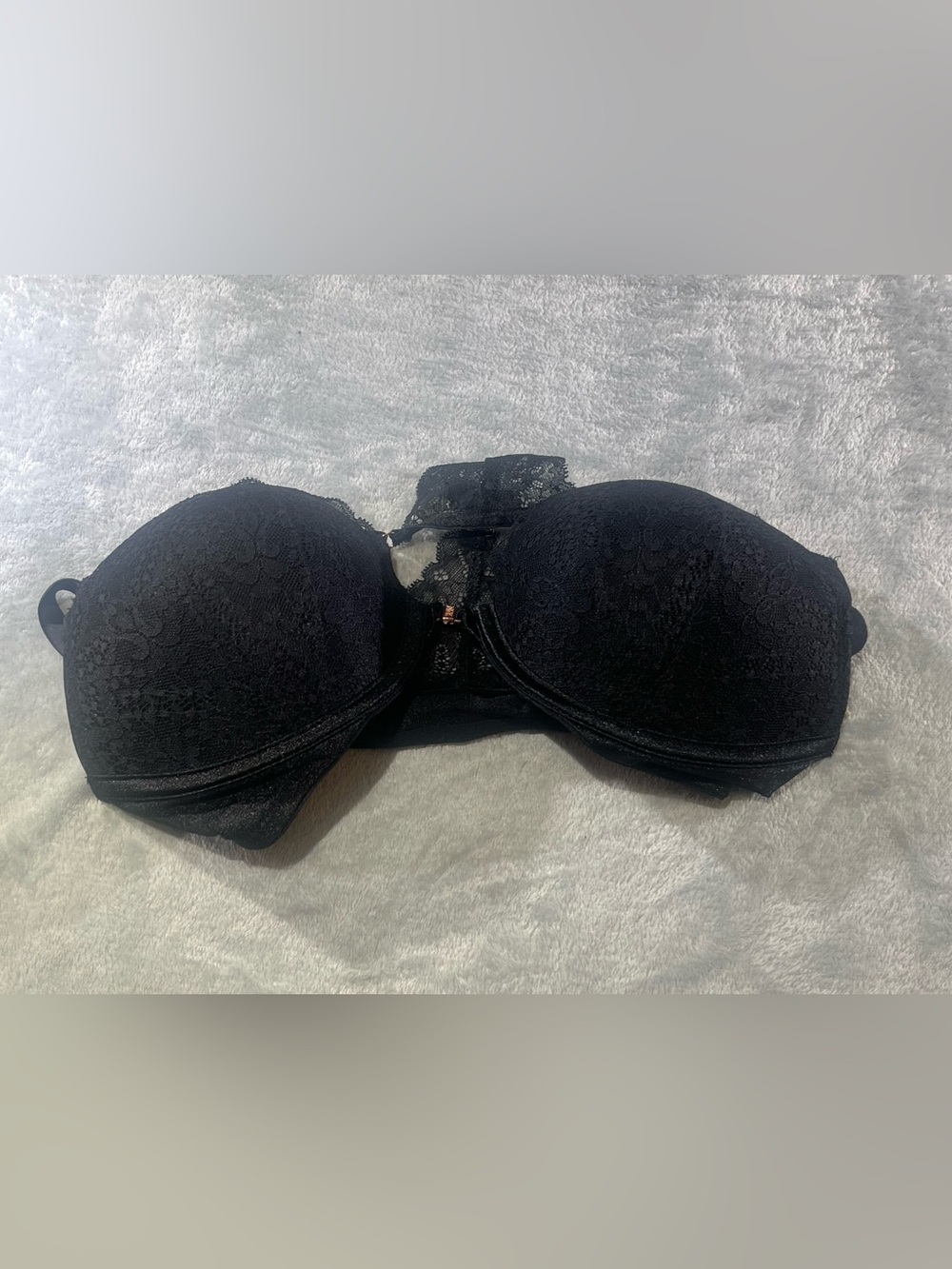 PINK Victoria's Secret Black Lace Push-Up Bra